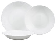 Set 18 piatti in Vetro Opale Tori Bianco