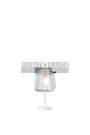 LUMETTO BIANCO VETRO BETA BLU 1176BI-P BETA-BL