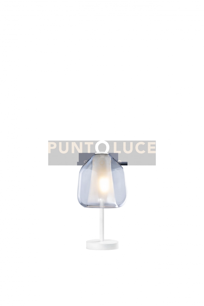 LUMETTO BIANCO VETRO BETA BLU 1176BI-P BETA-BL