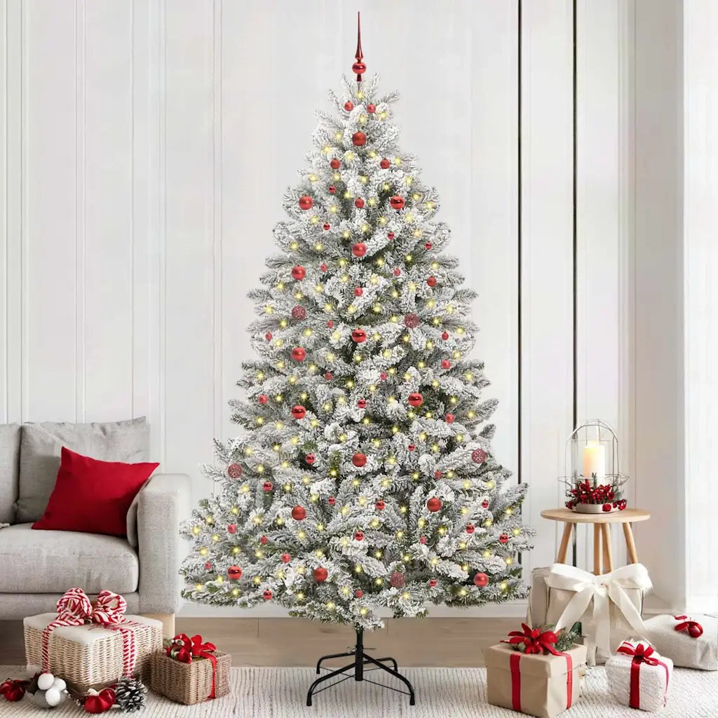 Albero di Natale artificiale con 300 LED Verde e Bianco 240 cm 3395766