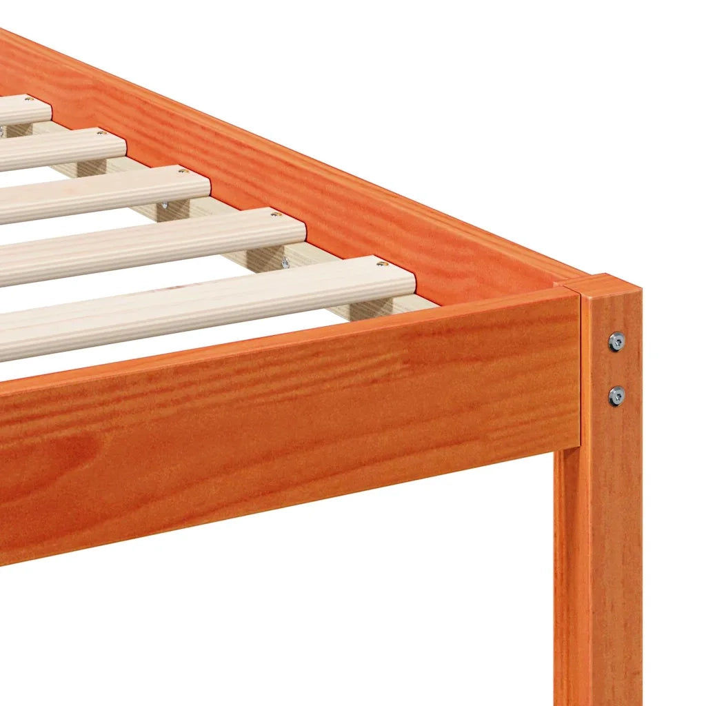 Struttura del letto Marrone cerato 90 x 190 cm Pino massello 873471