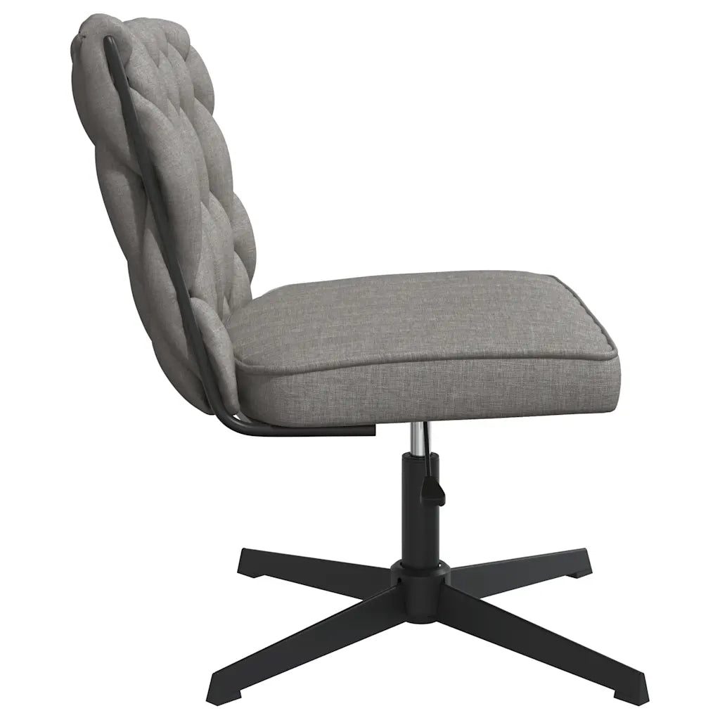 Sedia da Ufficio Girevole Grigio Chiaro in Tessuto 4105401
