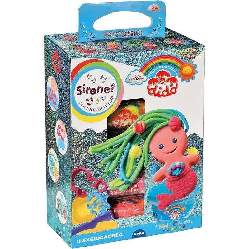 DIDO' GIOCACREA SIRENETTA PER BAMBINI 350 GR CON DIDOGLITTER