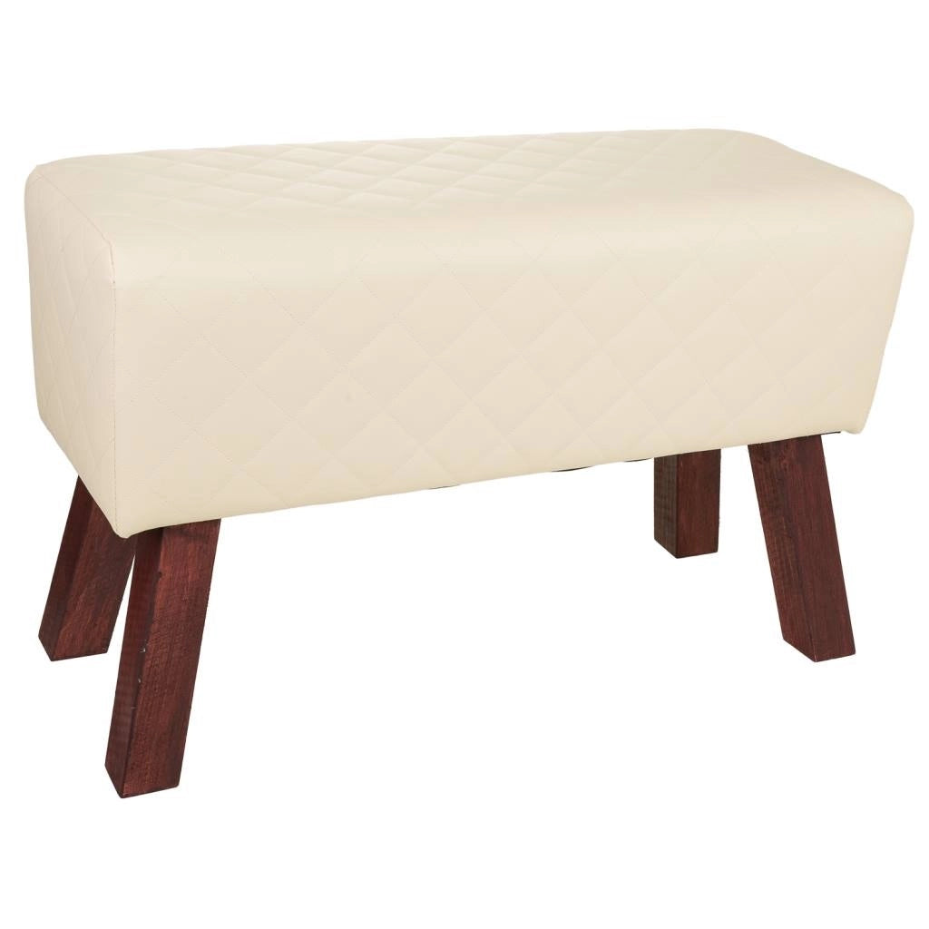 Sgabello imbottito bianco 72x30x47h