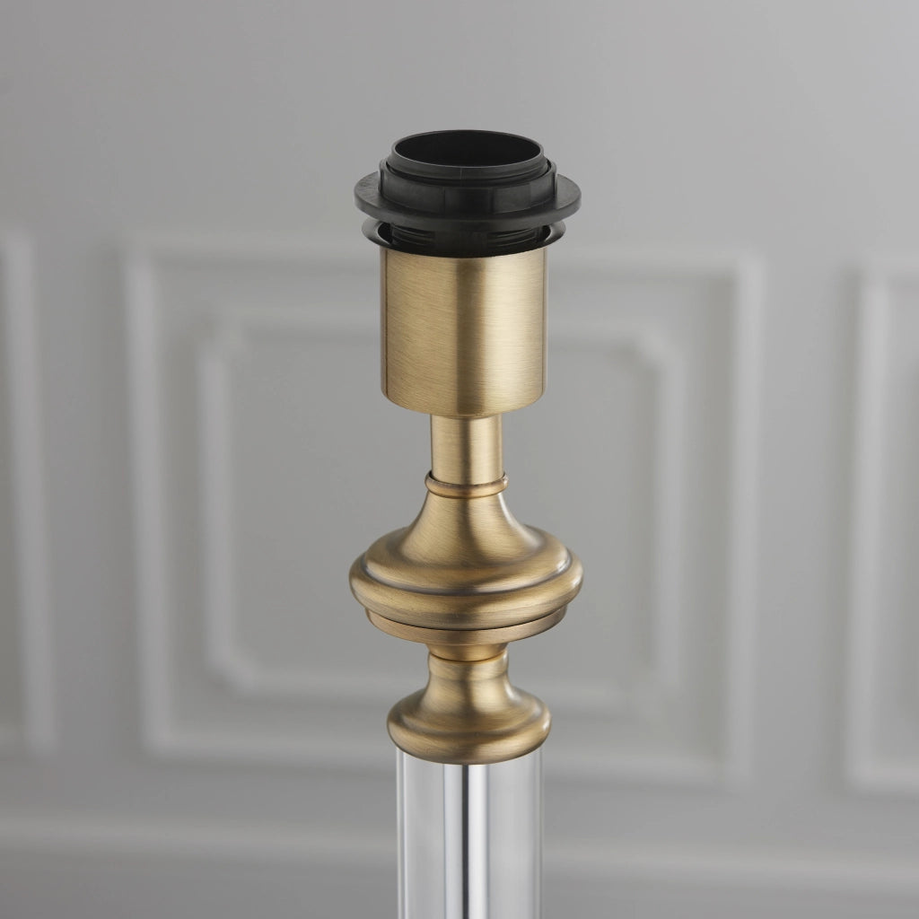 Base lampada tavolo classica vetro ottone E27 Endon