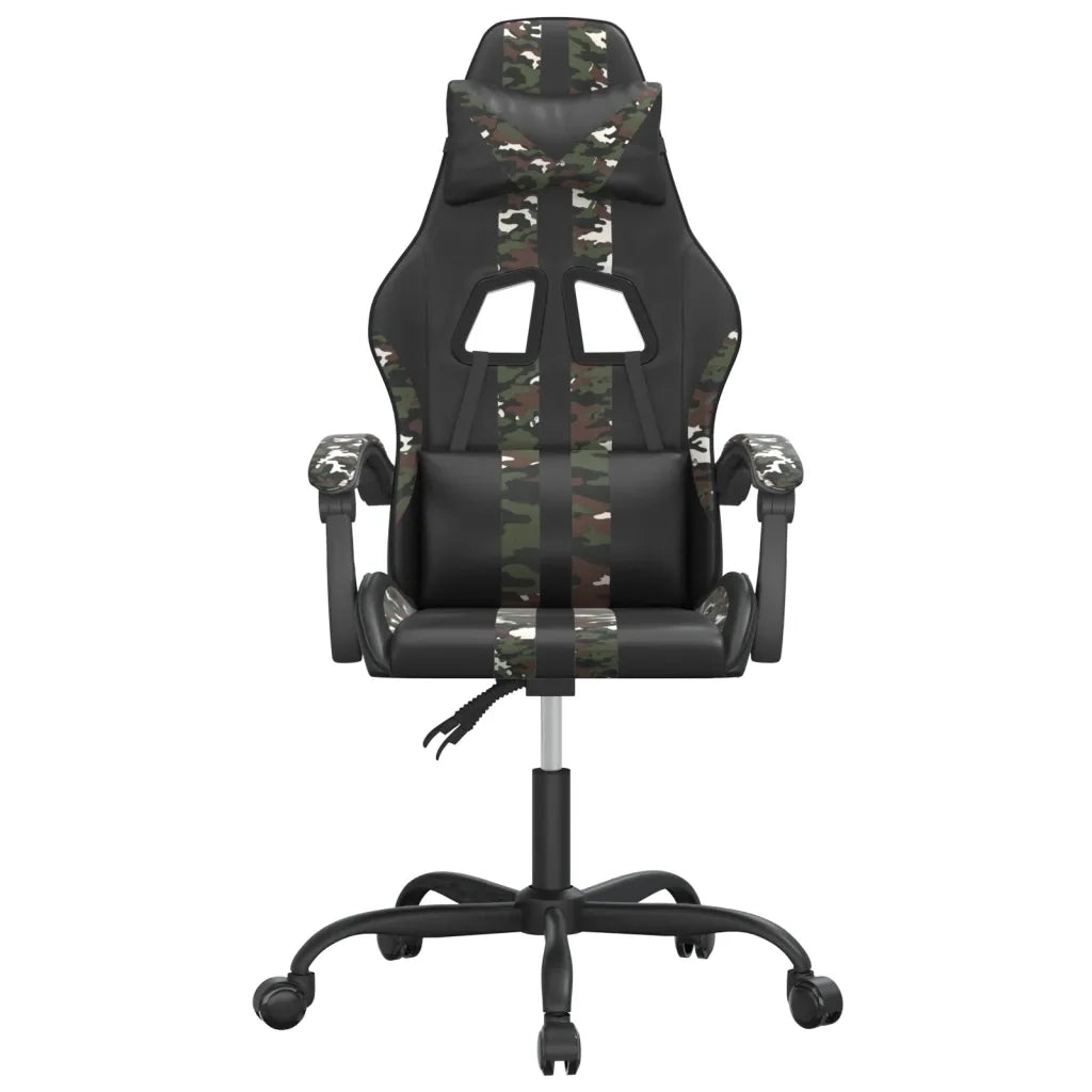 Sedia da Gaming Nero e Mimetico in Similpelle 3143829