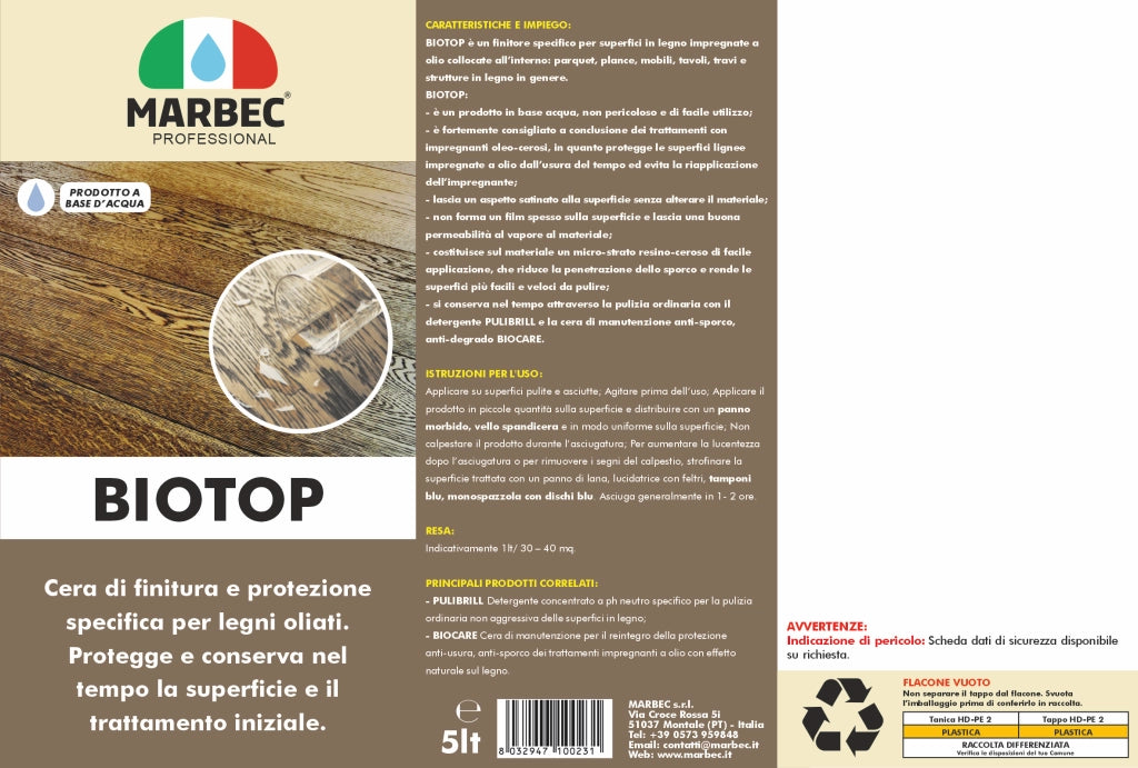 Cera per parquet BIOTOP   5LTx4Pz