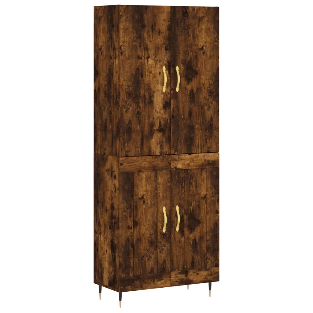 Credenza | Madia | Buffet da pranzo | Armadio da pranzo Rovere Fumo 69,5x34x180 cm in Legno Multistrato