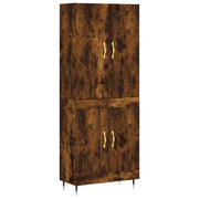 Credenza | Madia | Buffet da pranzo | Armadio da pranzo Rovere Fumo 69,5x34x180 cm in Legno Multistrato
