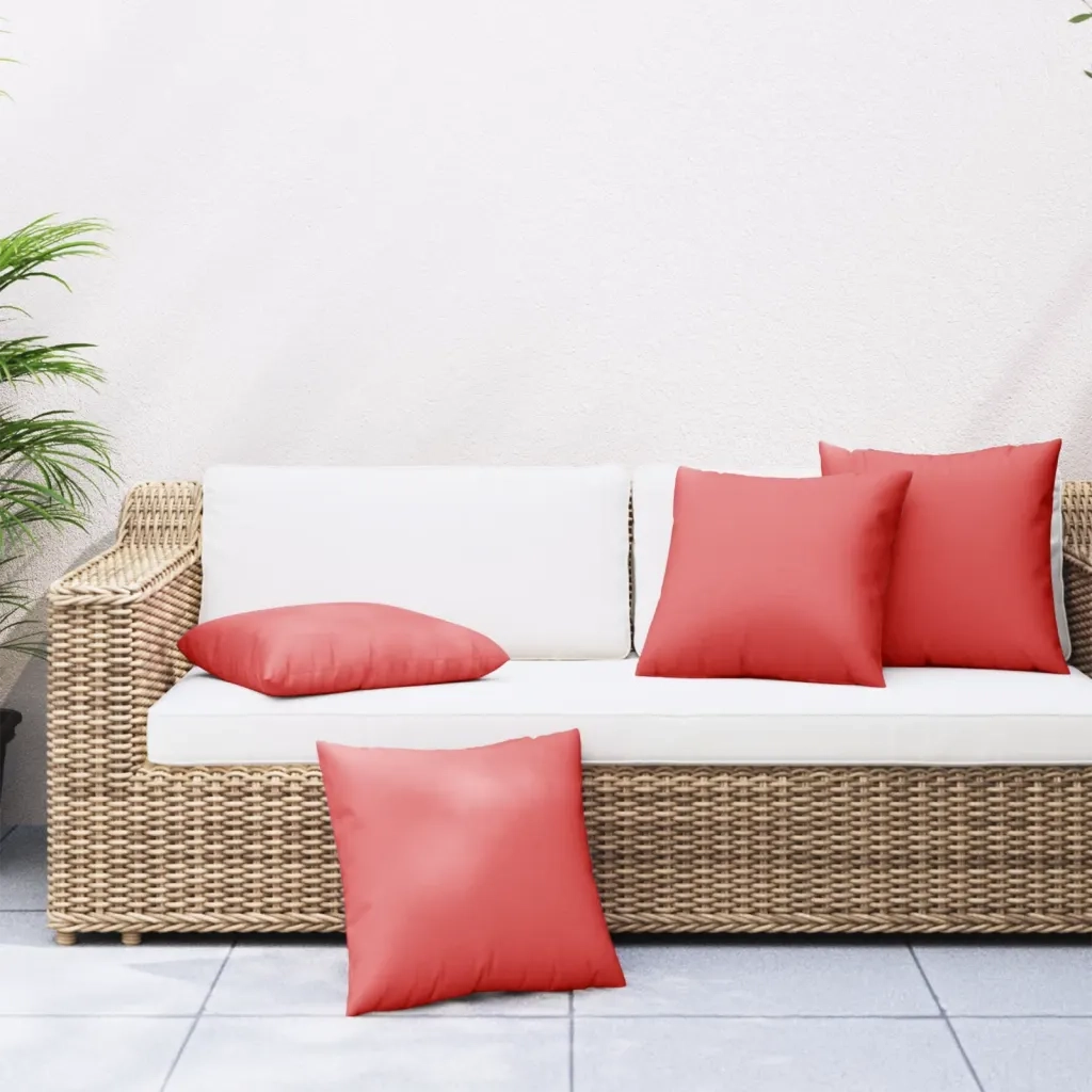 Cuscini per Divano 4 pz | Cuscini per sedie Rossi 60x60 cm in Tessuto