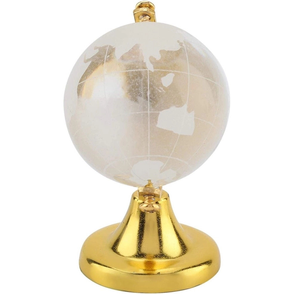 Trade Shop - Mappamondo Sfera Di Cristallo Terra Rotonda Globo Decorativa Ornamenti Vetro 5cm -