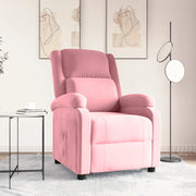 Poltrona Reclinabile Rosa in Velluto 342403