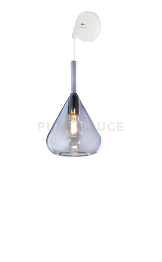 APPLIQUE BIANCO 1 LUCE VETRO BLU 1177BI-A-BL