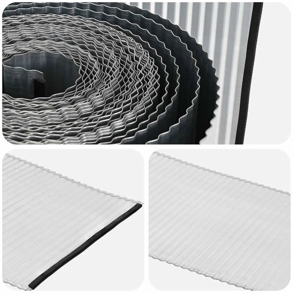 Bordura per Prato 20 m x 30 cm Acciaio zincato Argento 42030327