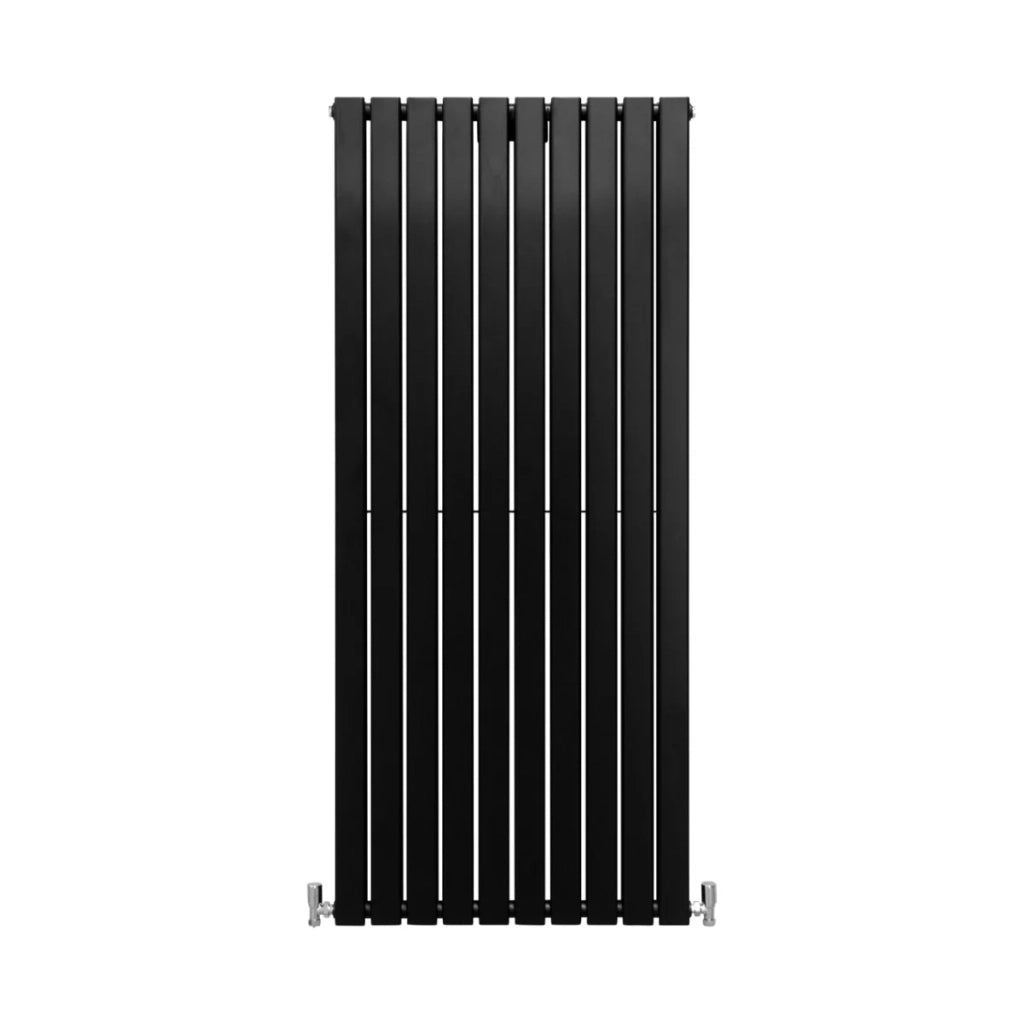 Radiatore Termosifone Termoarredo Design Piatto Pannello Elementi Nero Opaco