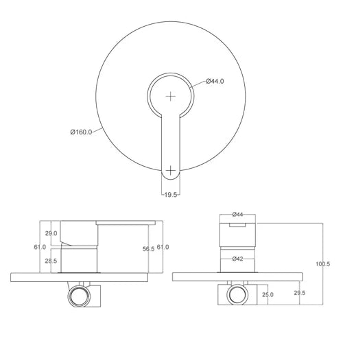 Miscelatore monocomando incasso doccia DH cromo