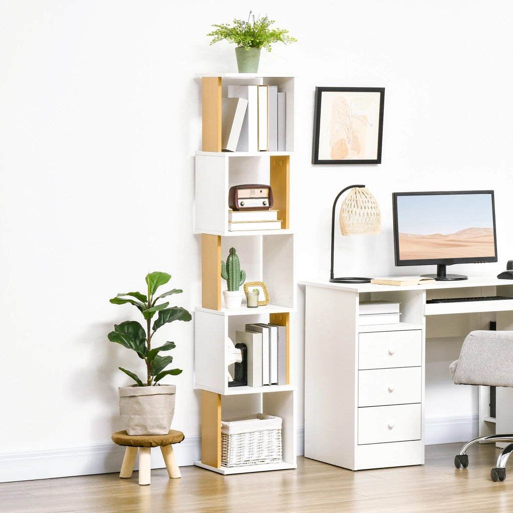 Libreria Scaffale S per Libri ¨C Minimal ¨C Bianco 33x28x161 cm