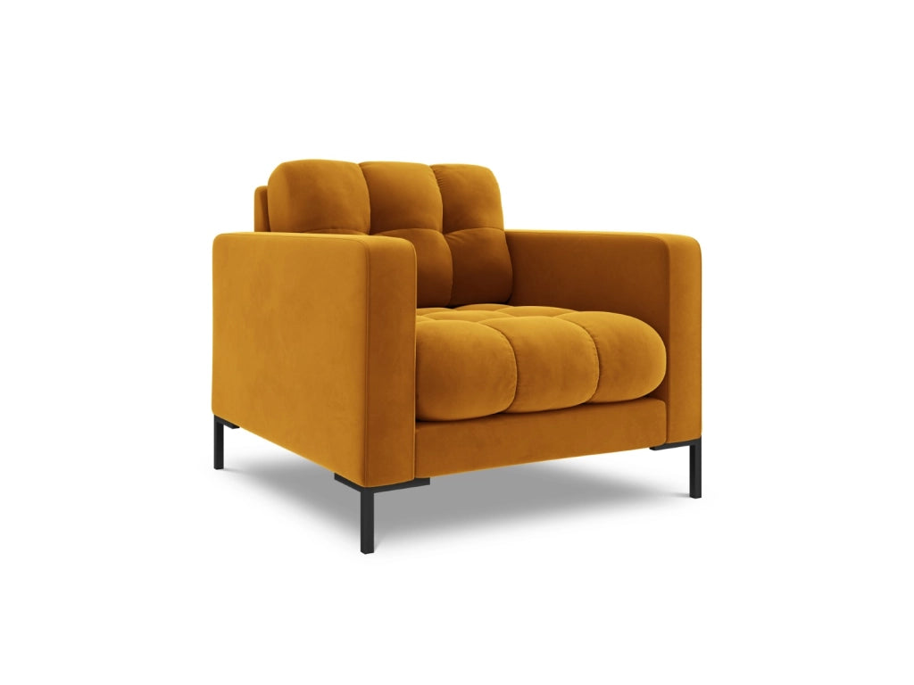 Cosmopolitan Design - Poltrona "Bali" in velluto giallo 