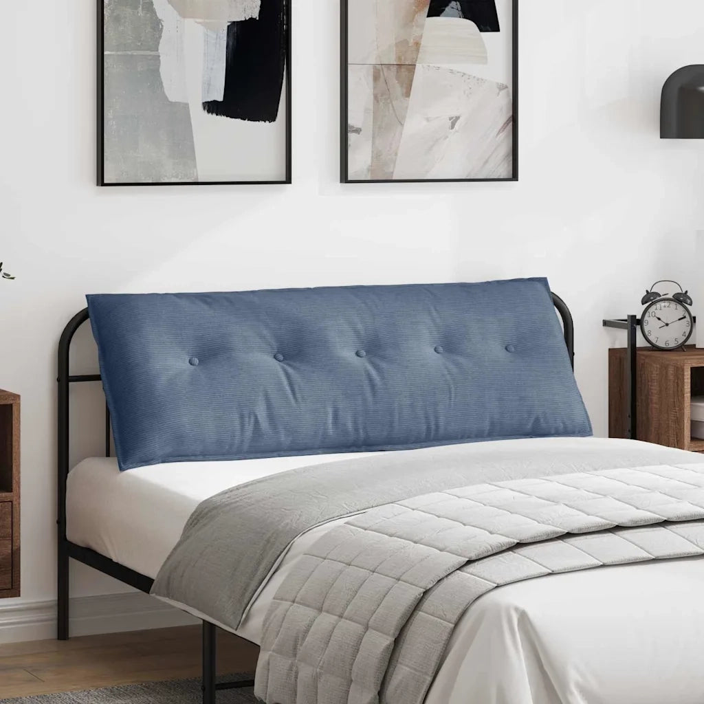 Cuscino per Schiena Blu 140 x 50 cm Tessuto in Cords 42014868
