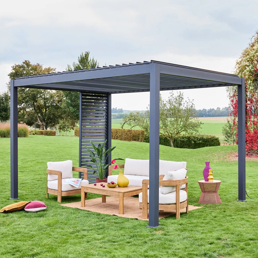 Persiana 1m in alluminio per pergola biocllimatica, antracite
