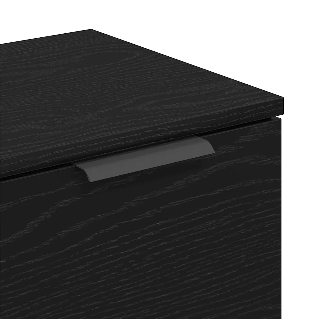 Credenza Rovere Nero 60 x 30 x 70 cm Legno multistrato 862738