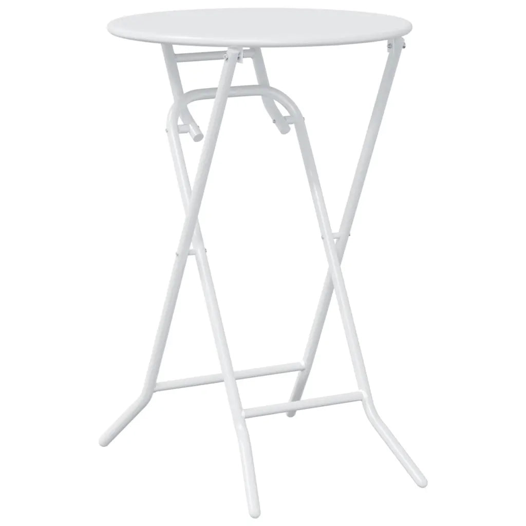 Set Bistro da Giardino 3 pcs Bianco Acciaio 42010317