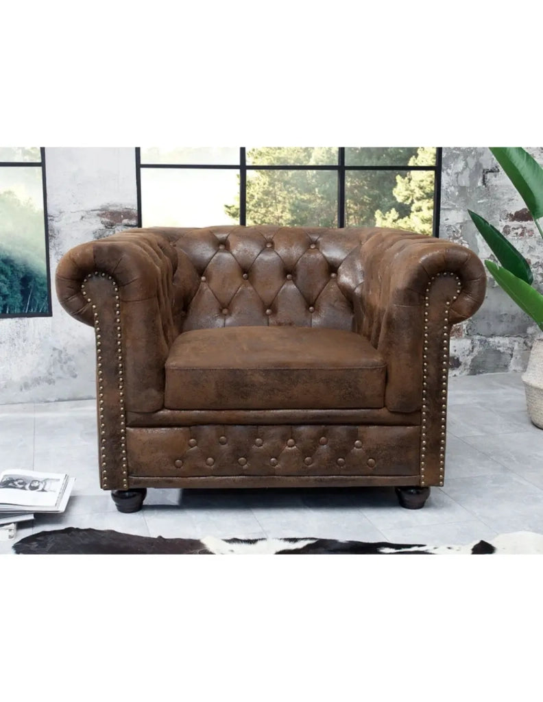 Poltrona EDGAR – Marrone – Stile barocco