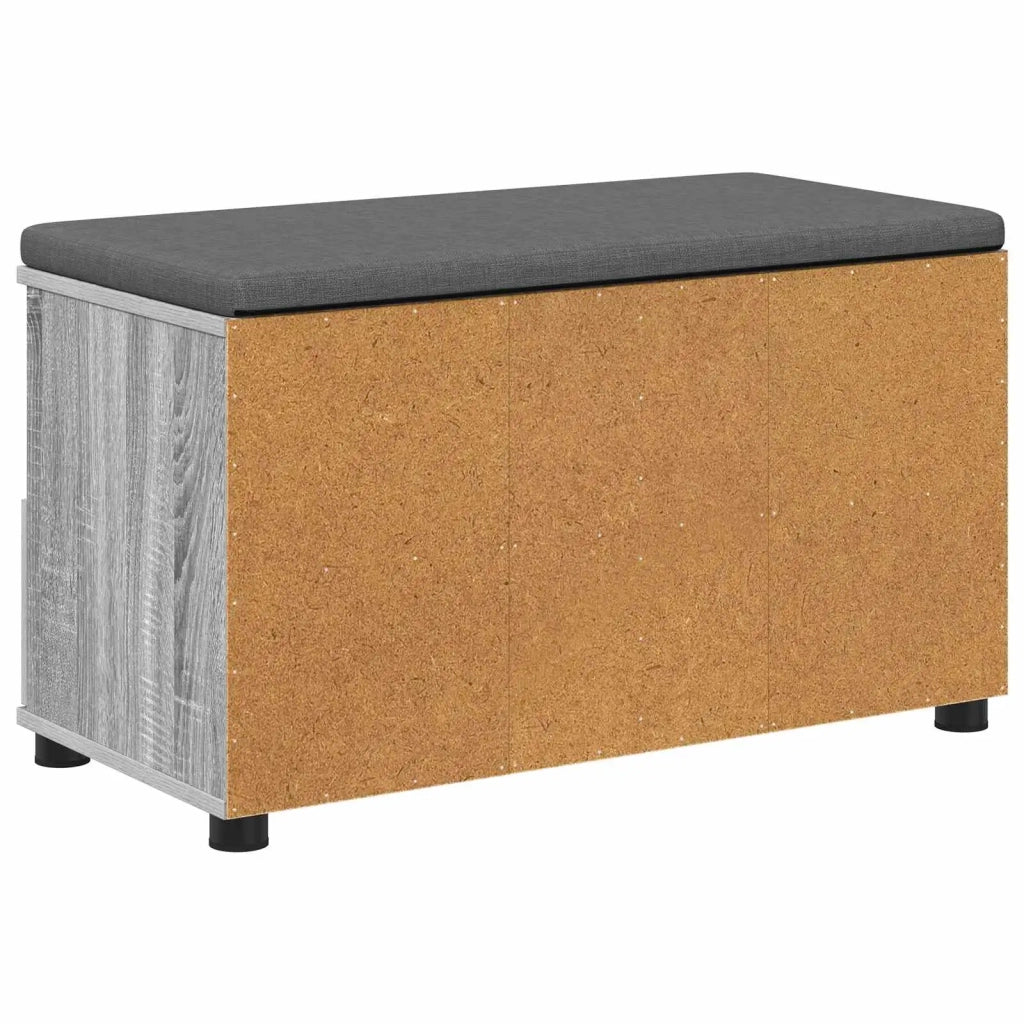 Panca per ingresso con cuscino Sonoma grigia 80 x 38 x 46 cm 891461