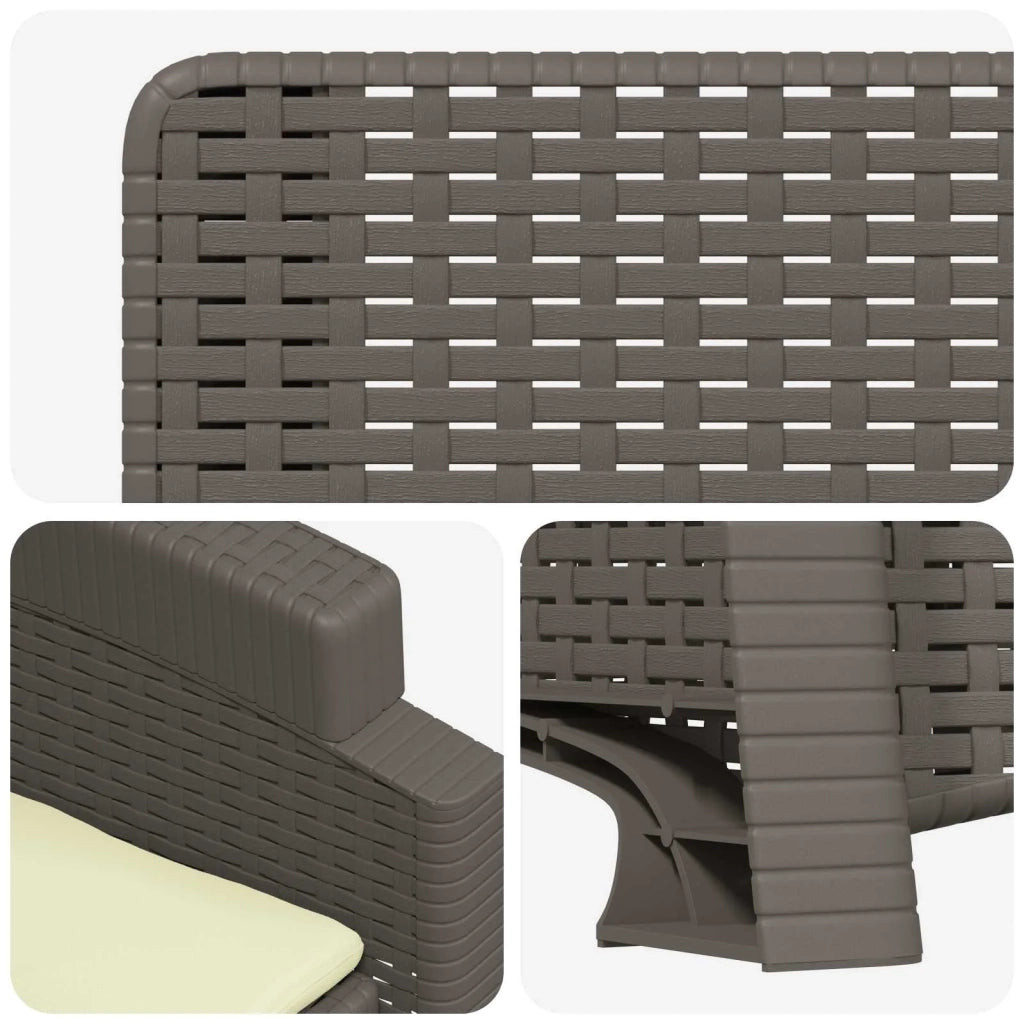 Sedia da giardino reclinabile effetto rattan 8012012