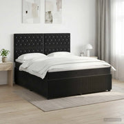 Letto box spring con materasso Nero 180 x 200 cm Velluto 3454651