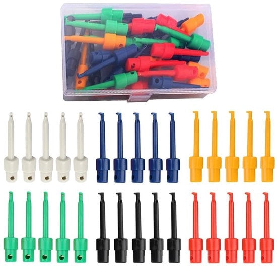 30 multimeter testhaken clip accessori per il test di componenti elettronici