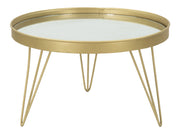Svuota Tasche Glam Oro/Mirror Ø36,5x22 cm in Ferro e Specchio Oro
