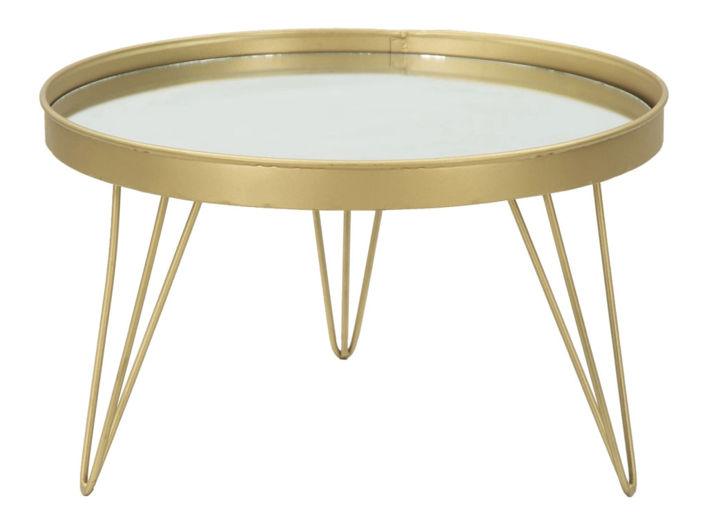 Svuota Tasche Glam Oro/Mirror Ø36,5x22 cm in Ferro e Specchio Oro