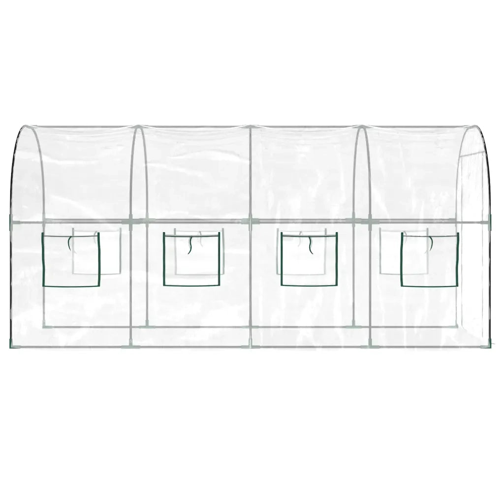 Serra Trasparente 160x400x190 cm PVC Acciaio Verniciato Polvere 317247