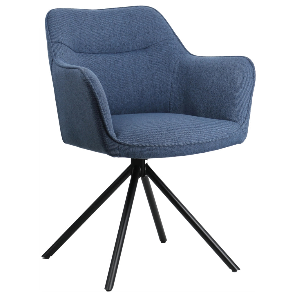 Set di 2 sedie in tessuto blu DANNA