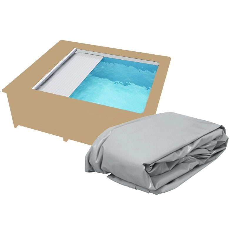 Liner Di Ricambio Per Piscina In Legno Rettangolare - 6.50 X 3.50 X H 1.33 M Grigio - Spessore 0,75 Mm Colore: Grigio, Dimensione piscina: 4.20 X 3.50 m