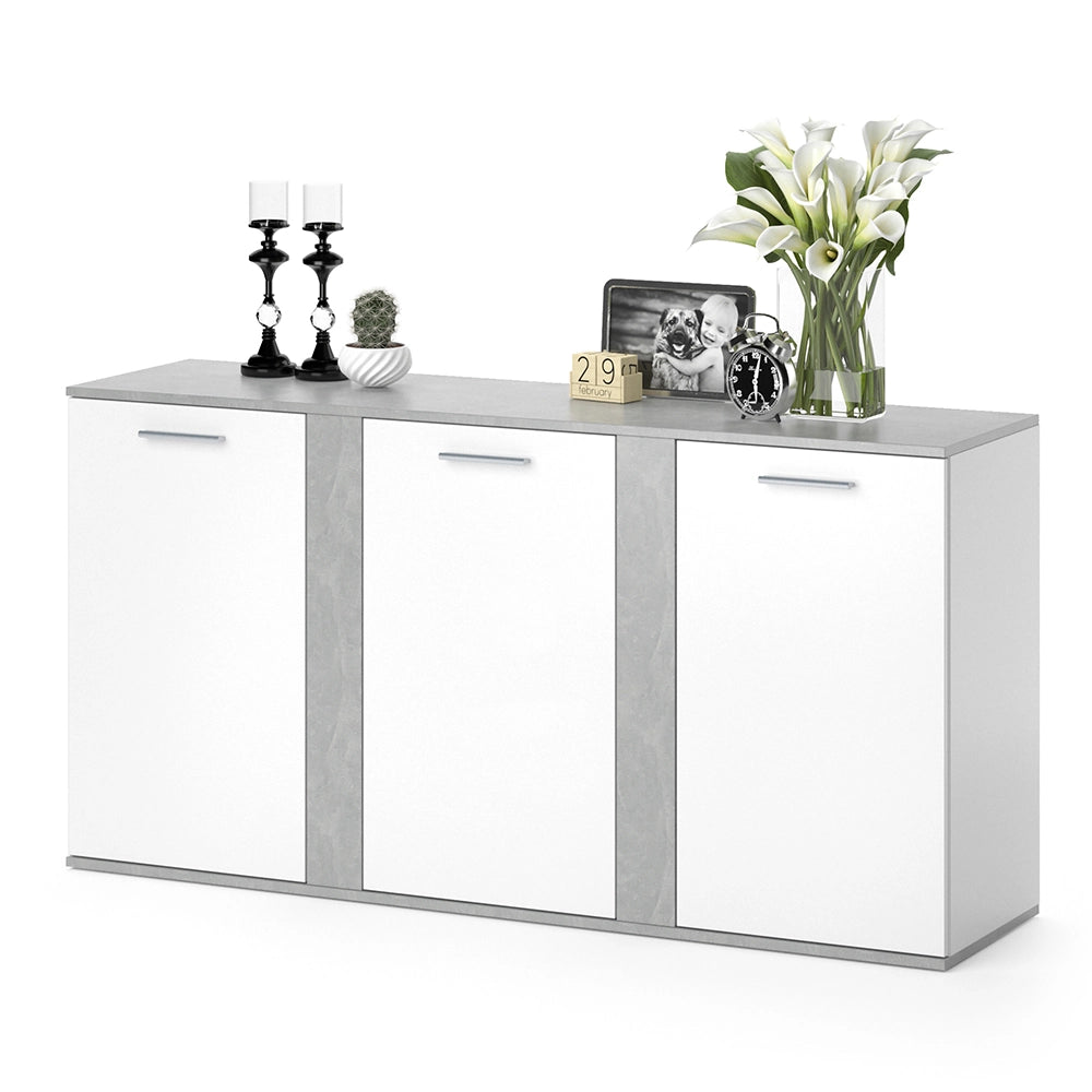 Vicco Credenza Calcestruzzo 40 x 80 cm con ante