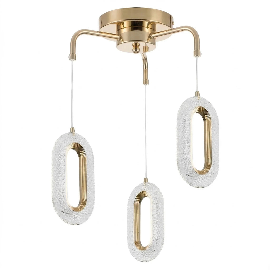 Lampada Led A Sospensione Da Soffitto G173-3cp Gold