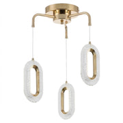 Lampada Led A Sospensione Da Soffitto G173-3cp Gold