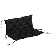 Cuscino per Divano da Giardino 2 Posti ¨C Minimal ¨C Nero 100x98x8 cm