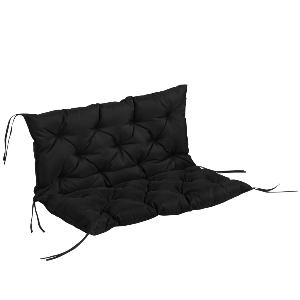 Cuscino per Divano da Giardino 2 Posti ¨C Minimal ¨C Nero 100x98x8 cm