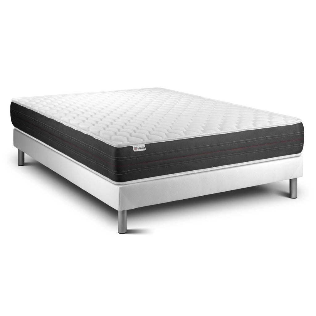Letto con materasso VITAL SPRING 160 x 190 cm Rete kit Bianco