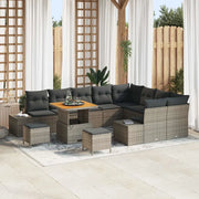 Set Divano da Giardino con cuscino 12 pcs Grigio polyrattan 3362823
