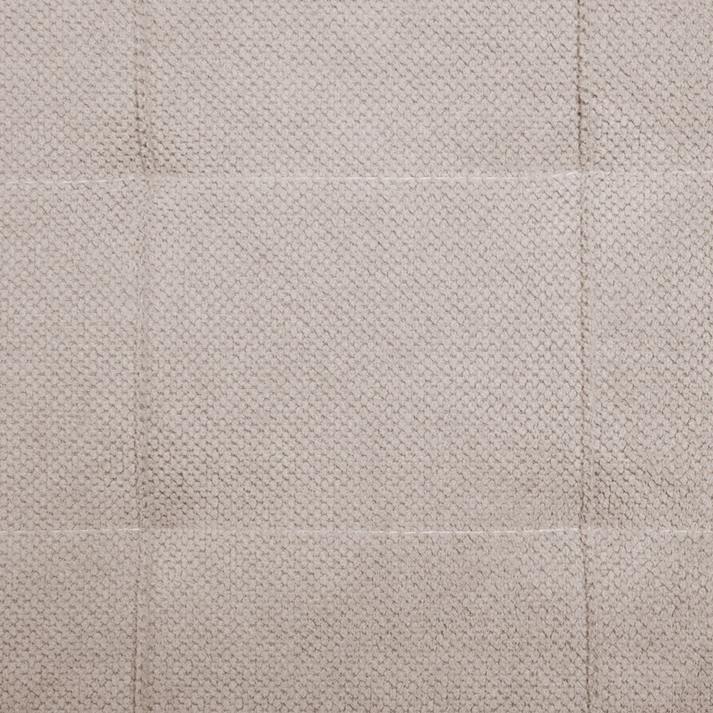 Ottomana Beige 100 x 42 x 40 cm in tessuto poliestere Poggiapiedi imbottito Soggiorno Stile Moderno