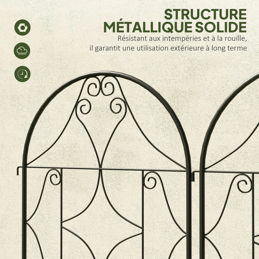 Supporto piante rampicanti ¨C Minimal ¨C 2 pezzi metallo 50x150 cm nero