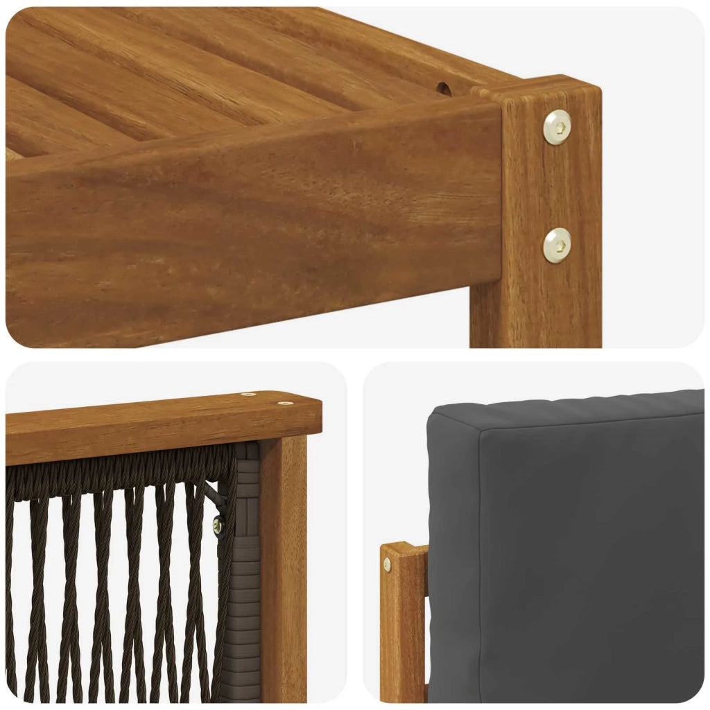 Set divano sezionale con cuscino 5 pcs Naturale e Antracite 3384383