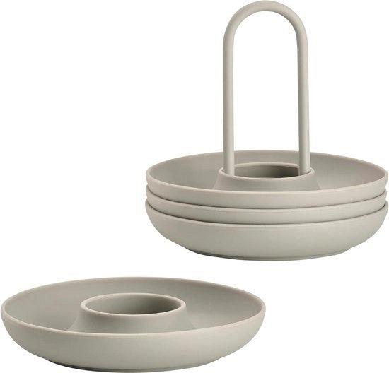 Set di supporti per uova in silicone - Stivabile - Set da 4 - Diametro 112 cm - Altezza 95 cm