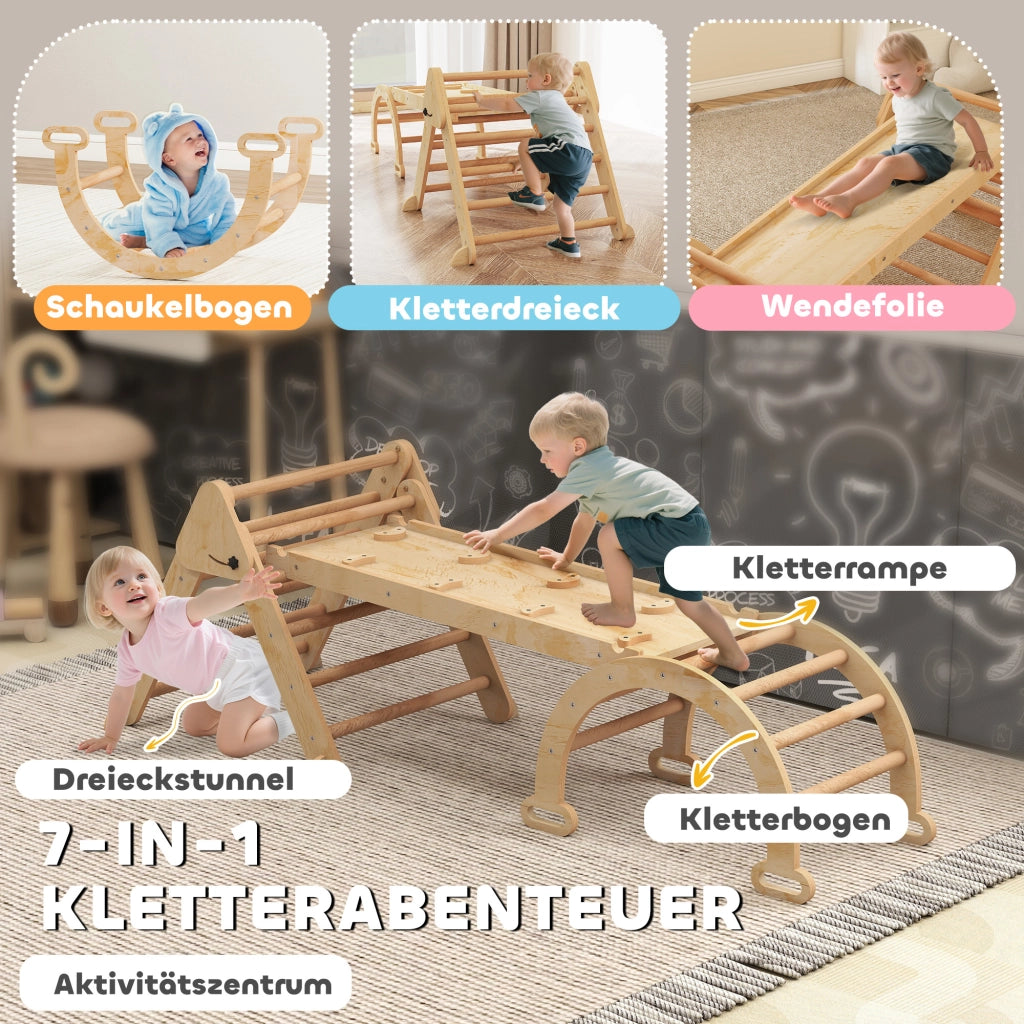 Gioco per bambini 7 in 1 ¨C Minimal ¨C legno, pieghevole