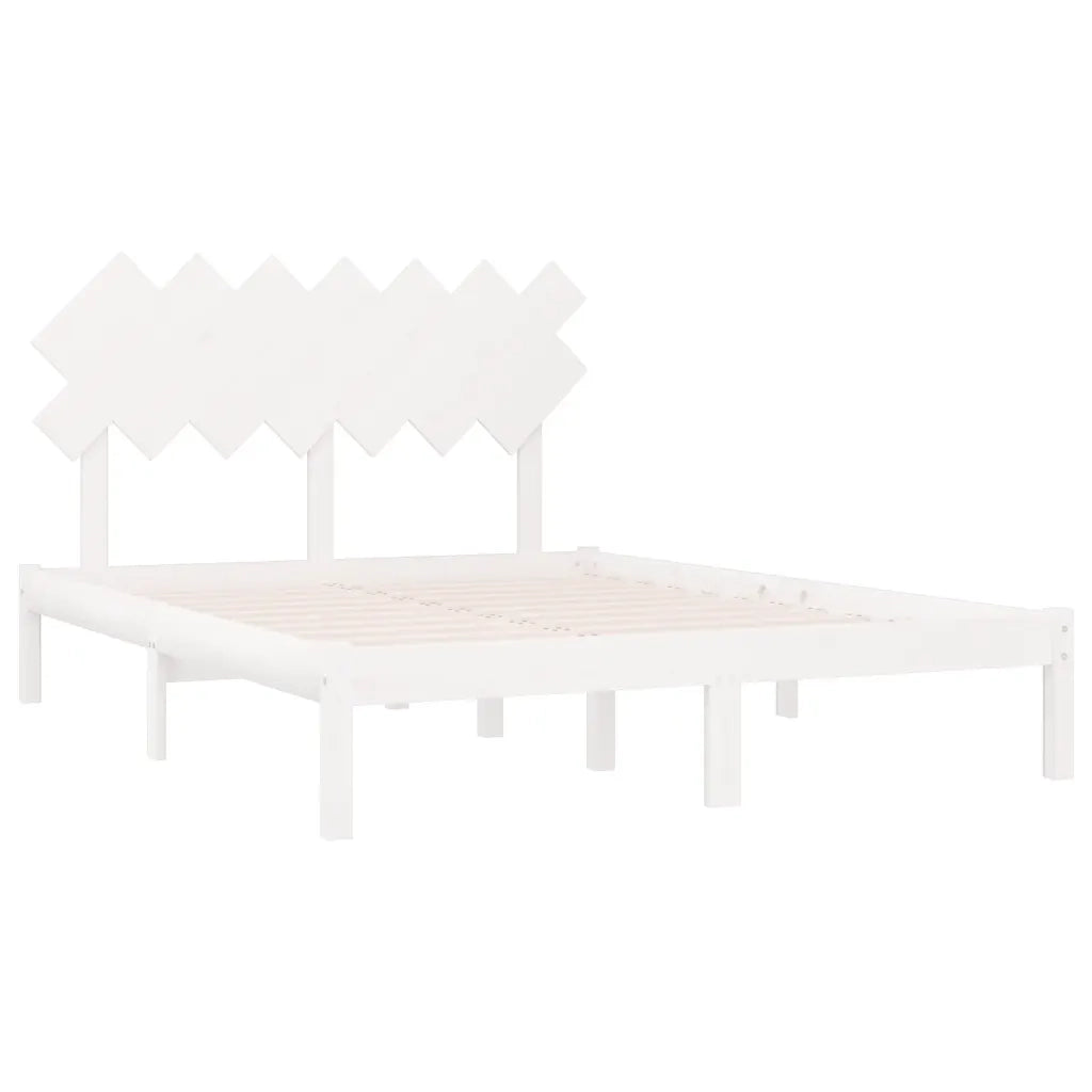 Giroletto Bianco 140x190 cm 4FT6 Double in Legno Massello 3104849