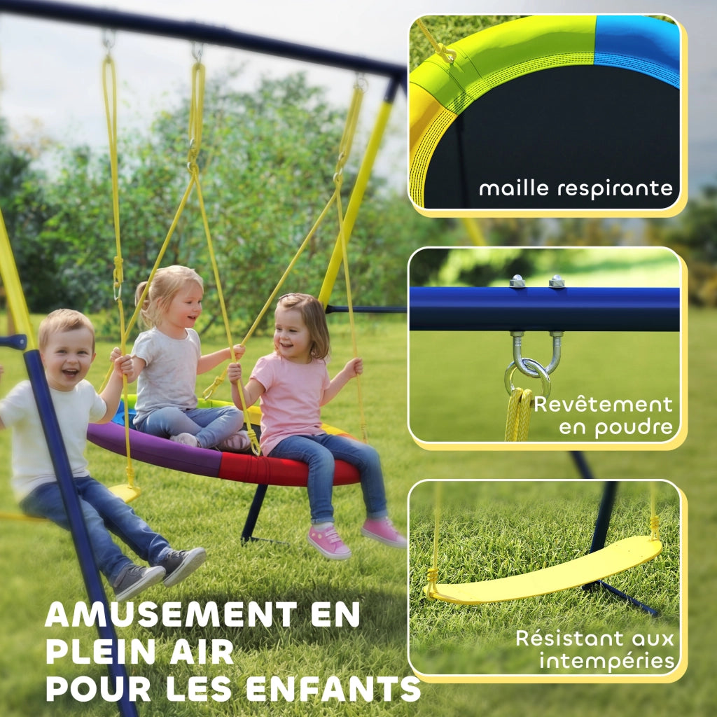 Altalena per Bambini ¨C Minimal ¨C Acciaio Multicolore 3-8 Anni
